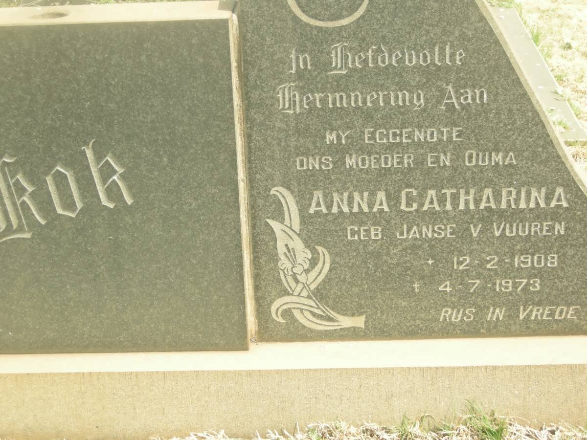 KOK Anna Catharina nee JANSE V. VUUREN 1908-1973