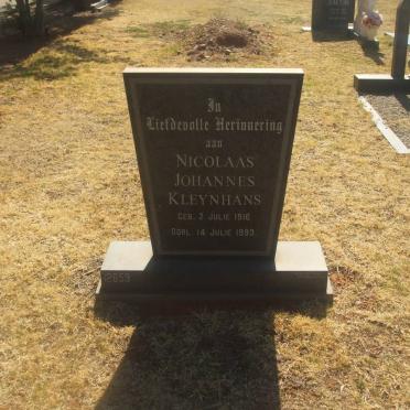 KLEYNHANS Nicolaas Johannes 1916-1993