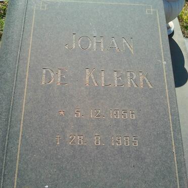 KLERK Johan, de 1956-1985
