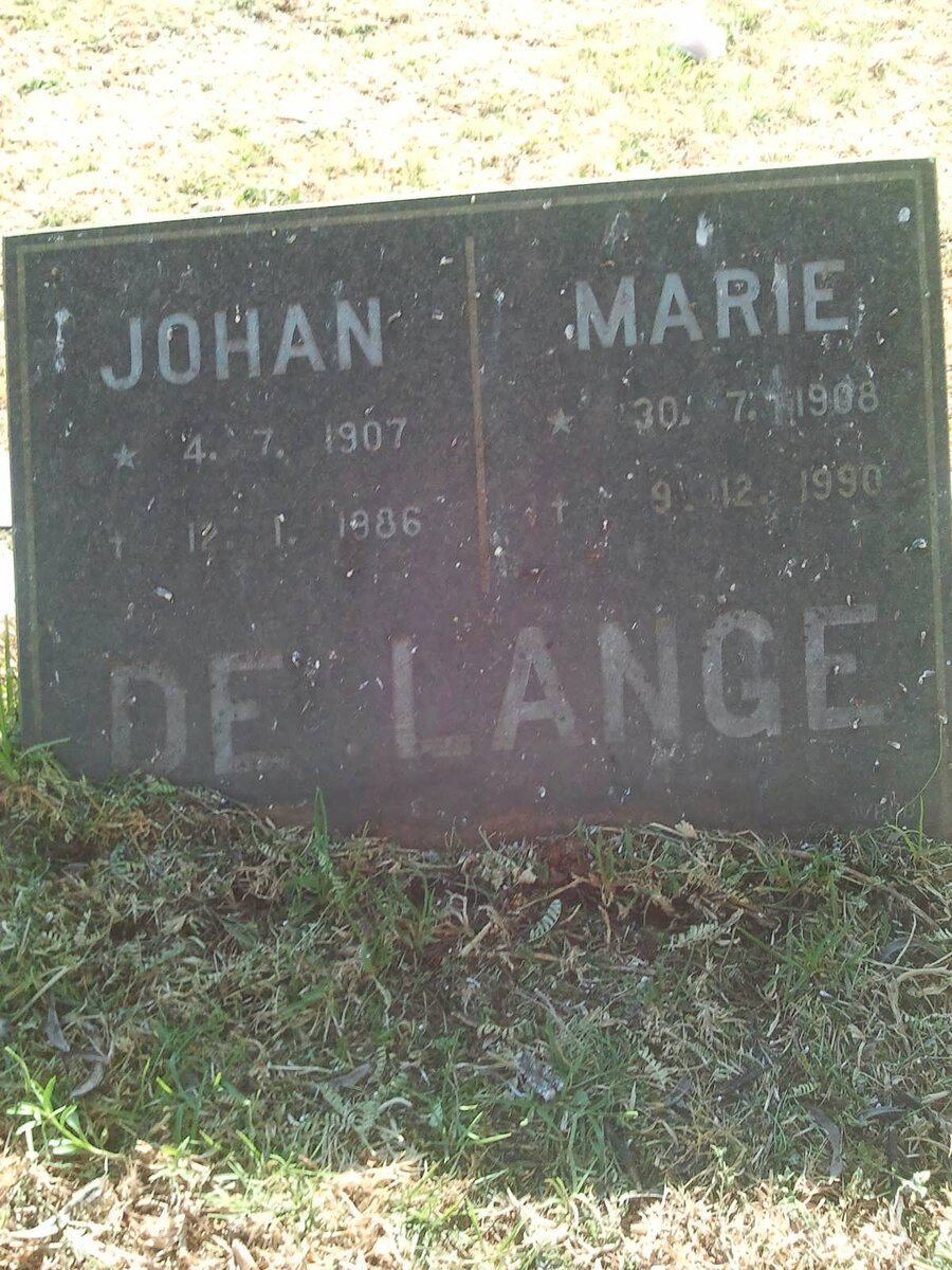 LANGE Johan, de 1907-1986 &amp; Marie 1908-1990