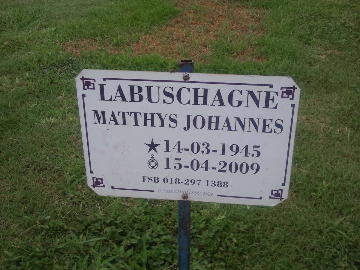 LABUSCHAGNE Matthys Johannes 1945-2009