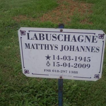 LABUSCHAGNE Matthys Johannes 1945-2009