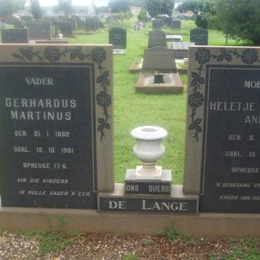 LANGE Gerhardus Martinus, de 1882-1961 &amp; Heletje Johanna Anna 1887-1969