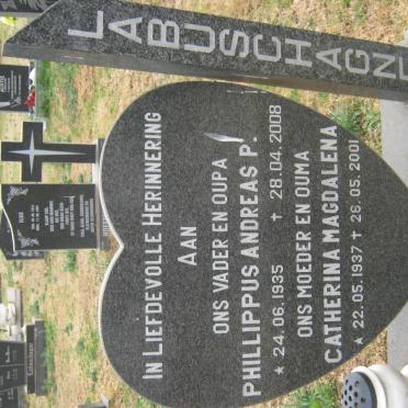 LABUSCHAGNE Phillippus Andreas P. 1935-2008 &amp; Catherina Magdalena 1937-2001