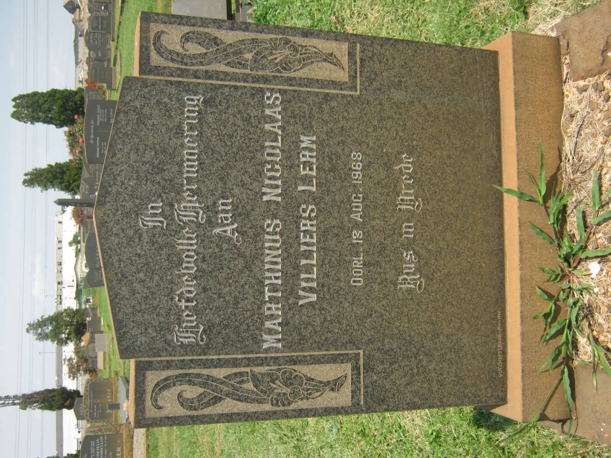 LERM Marthinus Nicolaas Villiers -1968