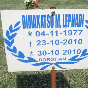 LEPHADI Dimakatso M. 1977-2010