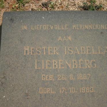 LIEBENBERG Hester Isabella 1897-1983