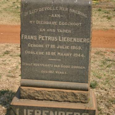 LIEBENBERG Frans Petrus 1869-1944