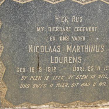 LOURENS Nicolaas Marthinus 1912-1957