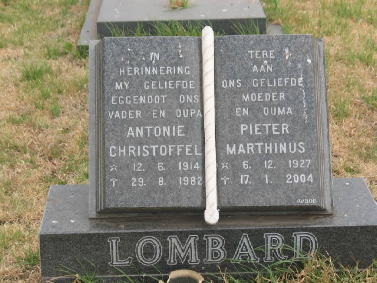 LOMBARD Antonie Christoffel 1914-1982 &amp; Pieter Marthinus 1927-2004