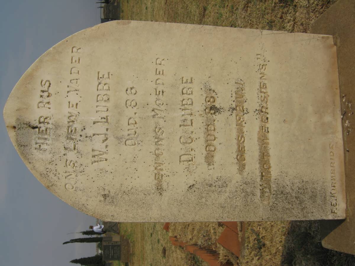 LUBBE Willem Jacobus -1926 &amp; Dina Carolina -1937