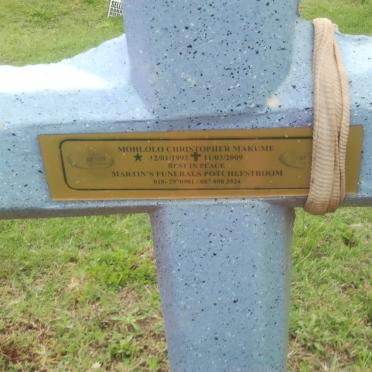 MAKUME Mohlolo Christiopher 1992-2009