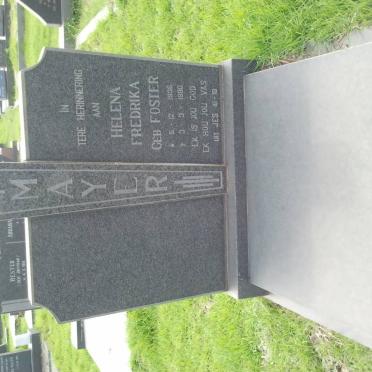 MAYER Helena Fredrika nee FOSTER 1936-1990