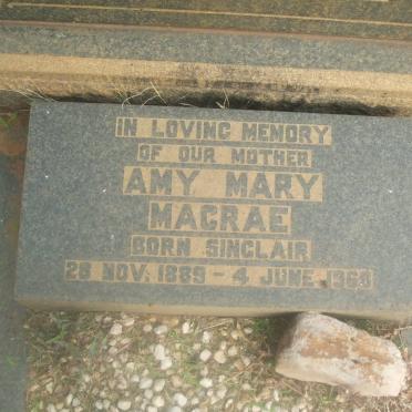 MACRAE Amy Mary nee SINCLAIR 1889-1968