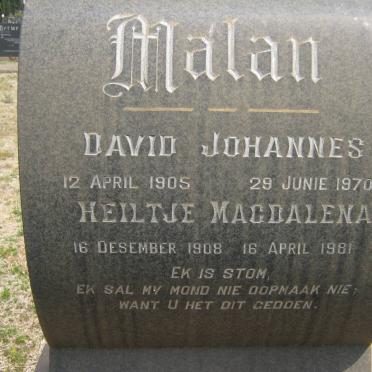 MALAN David Johannes 1905-1970 &amp; Heiltje Magdalena 1908-1981