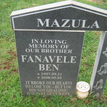 MAZULA Fanavele Ben 1957-2008