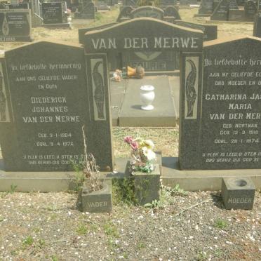 MERWE Diederick Johannes, van der 1904-1976 &amp; Catharina Jacoba Maria NORTMAN 1910-1974