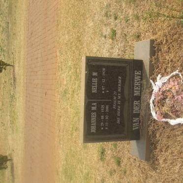 MERWE Johannes Marthinus Adolf, van der 1925-2001