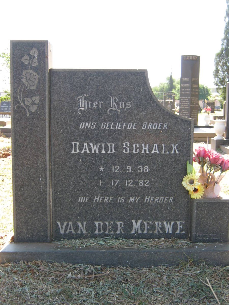 MERWE Dawid Schalk, van der 1938-1982