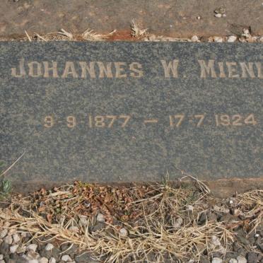 MIENIE Johannes W. 1877-1924