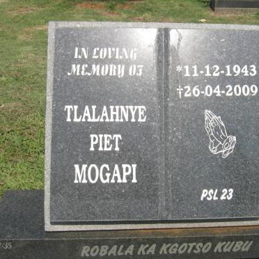 MOGAPI Tlalahnye Piet 1943-2009