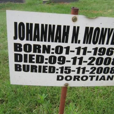 MONYEKI Johannah N. 1966-2008