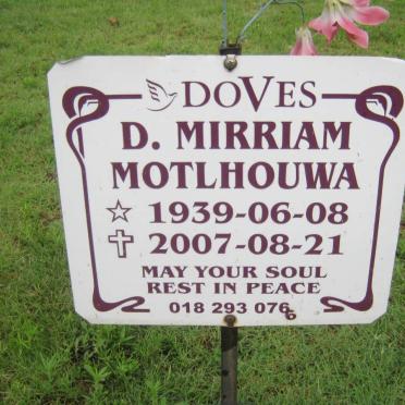 MOTLHOUWA D. Mirriam 1939-2007