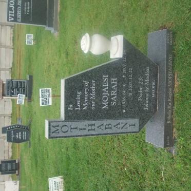 MOTLHABANI Mojaesi Sarah 1926-2007