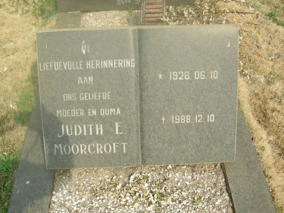 MOORCROFT Judith E. 1928-1988