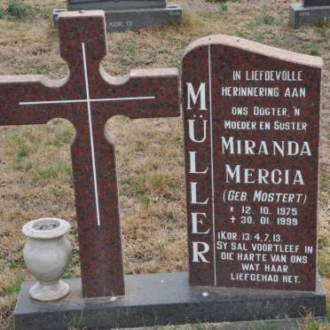 MÜLLER Miranda Mercia nee MOSTERT 1975-1999