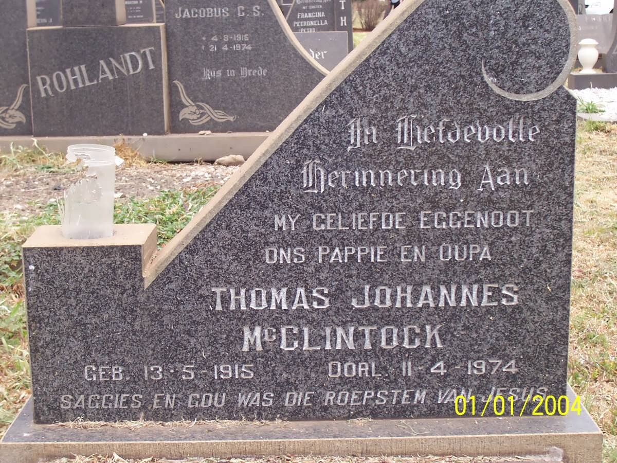 McCLINTOCK Thomas Johannes 1915-1974
