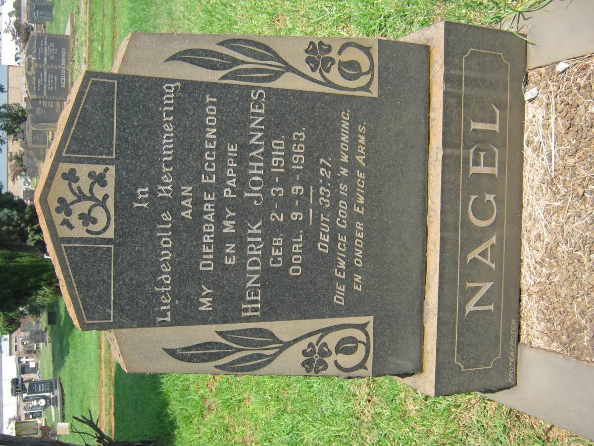 NAGEL Hendrik Johannes 1910-1963