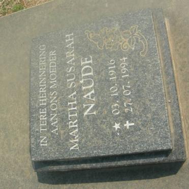 NAUDE Martha Susarah 1916-1994
