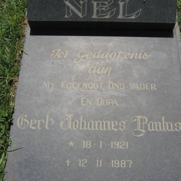 NEL Gert Johannes Paulus 1921-1987