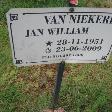 NIEKERK Jan William, van 1951-2009