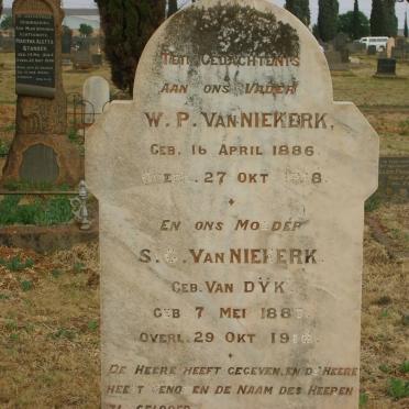 NIEKERK W.P., van 1886-1918 &amp; S.G. VAN DŸK 1887-1918