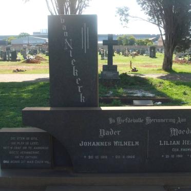 NIEKERK Johannes Wilhelm, van 1913-1966 &amp; Lilian Hendrina KNOWLES 1910-1963