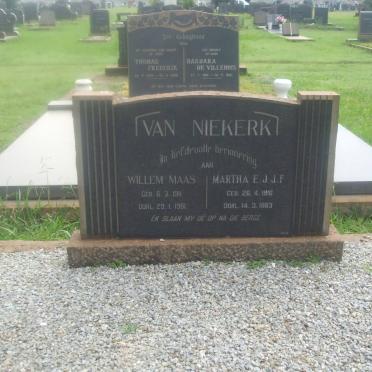 NIEKERK Willem Maas, van 1911-1961 &amp; Martha E.J.J.F. 1916-1983