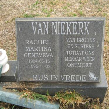 NIEKERK Rachel Martina Geneveva, van 1964-1996