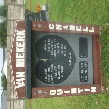 NIEKERK Quintin, van 1974-2004 &amp; Chanell