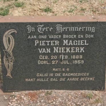 NIEKERK Pieter Magiel, van 1883-1959