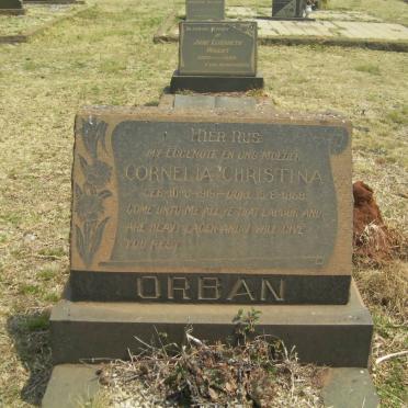 ORBAN Cornelia Christina 1918-1959