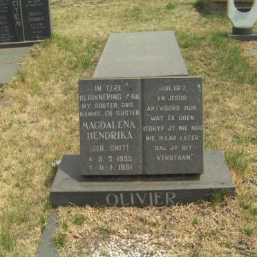 OLIVIER Magdalena Hendrika nee SMIT 1955-1991