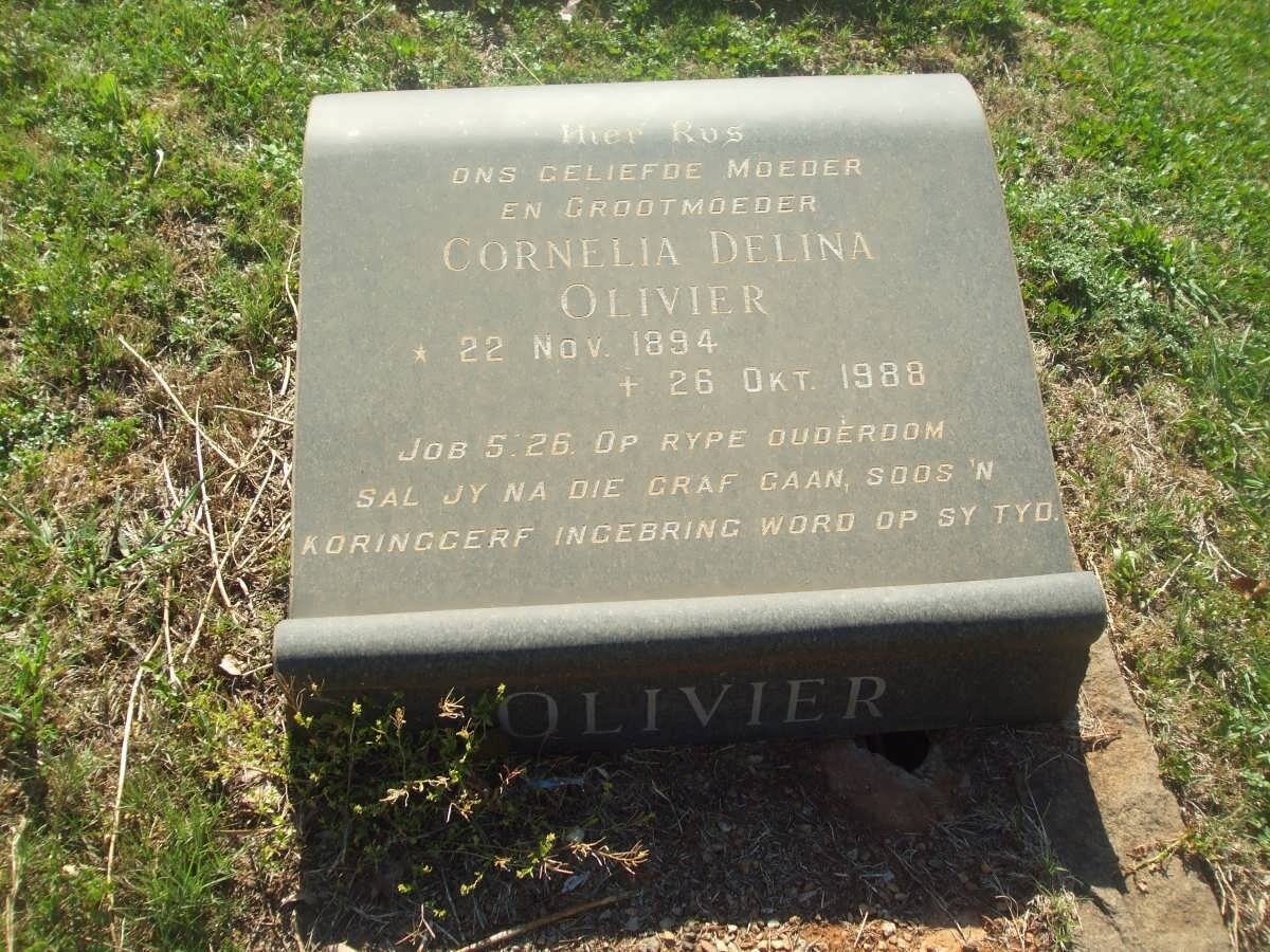 OLIVIER Cornelia Delina 1894-1988