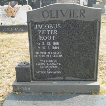 OLIVIER Jacobus Pieter 1918-1994