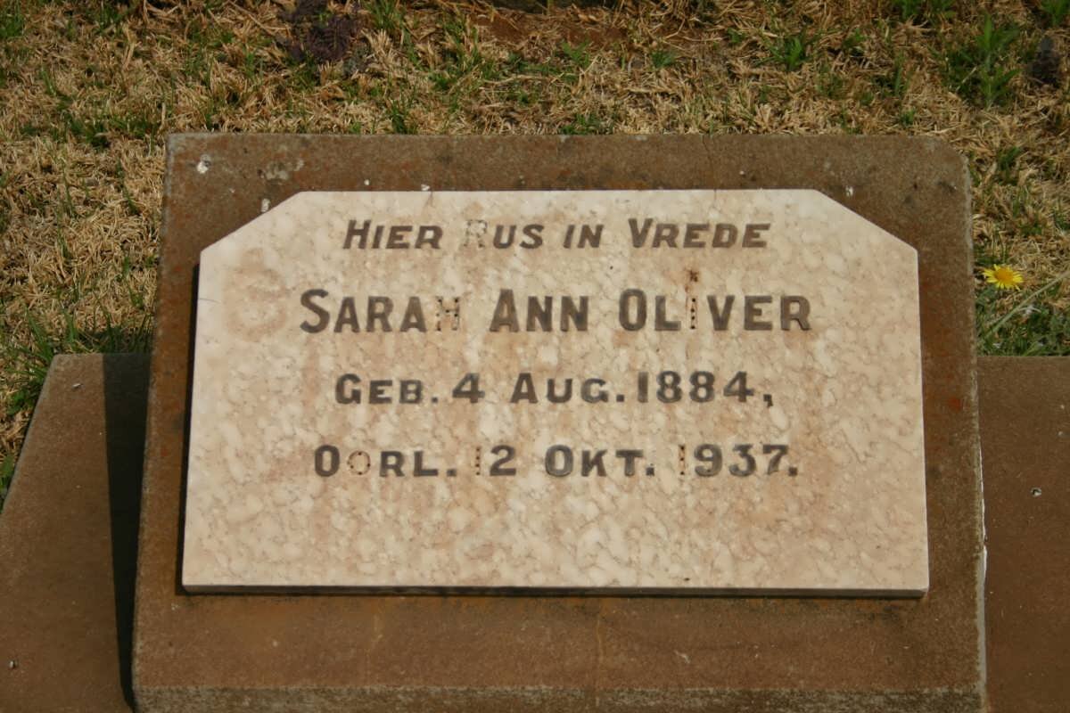 OLIVER Sarah Ann 1884-1937