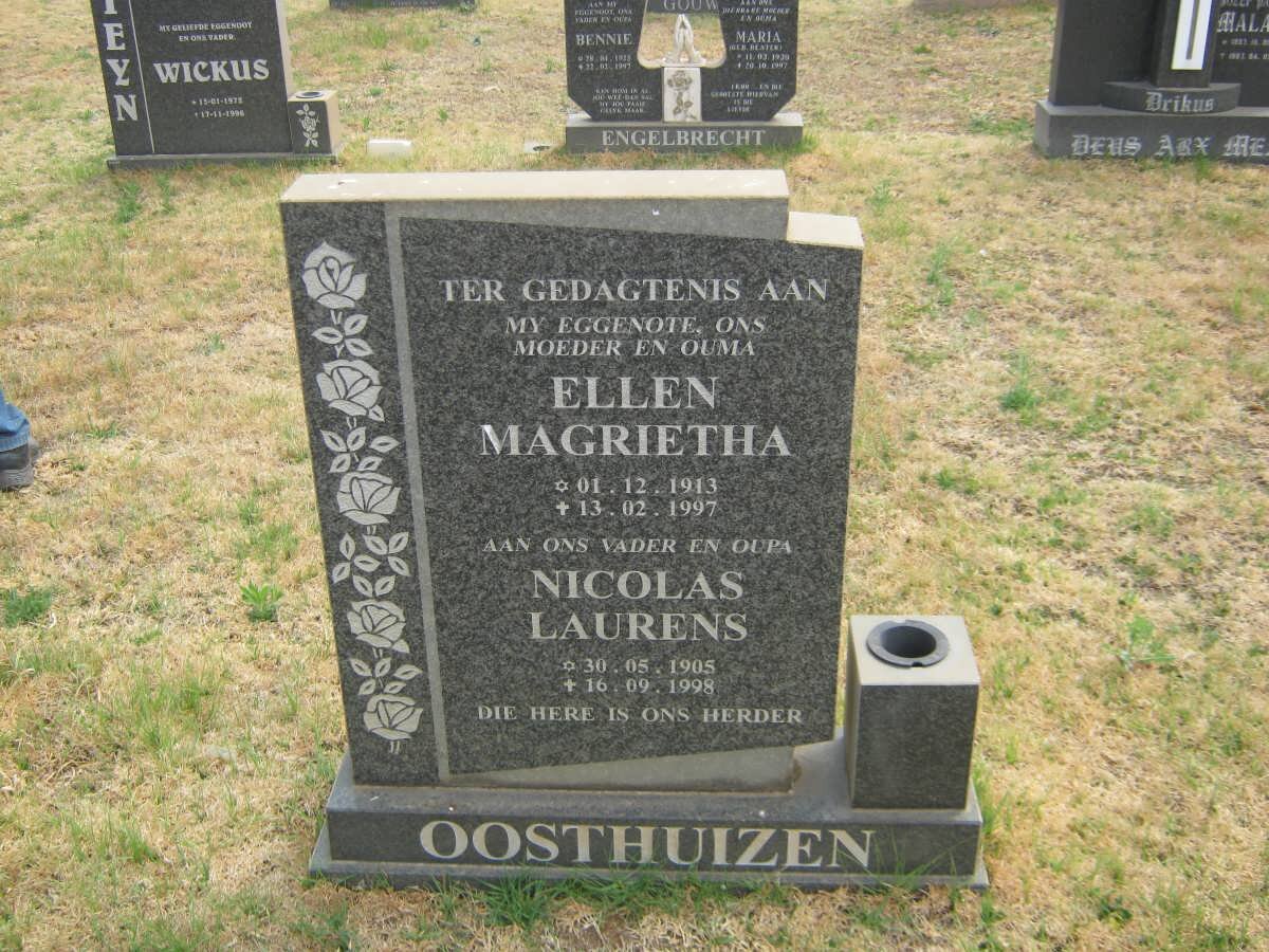 OOSTHUIZEN Nicolas Laurens 1905-1998 &amp; Ellen Magrietha 1913-1997
