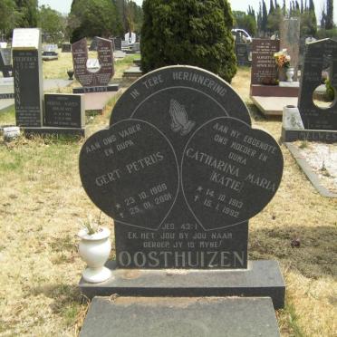 OOSTHUIZEN Gert Petrus 1909-2001 &amp; Catharina Maria 1913-1992