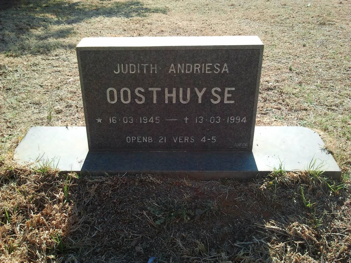 OOSTHUYSE Judith Andriesa 1945-1994