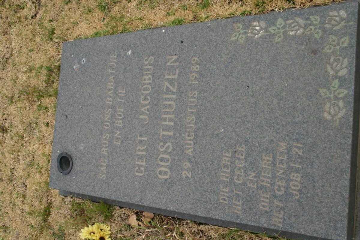 OOSTHUIZEN Gert Jacobus 1989-1989